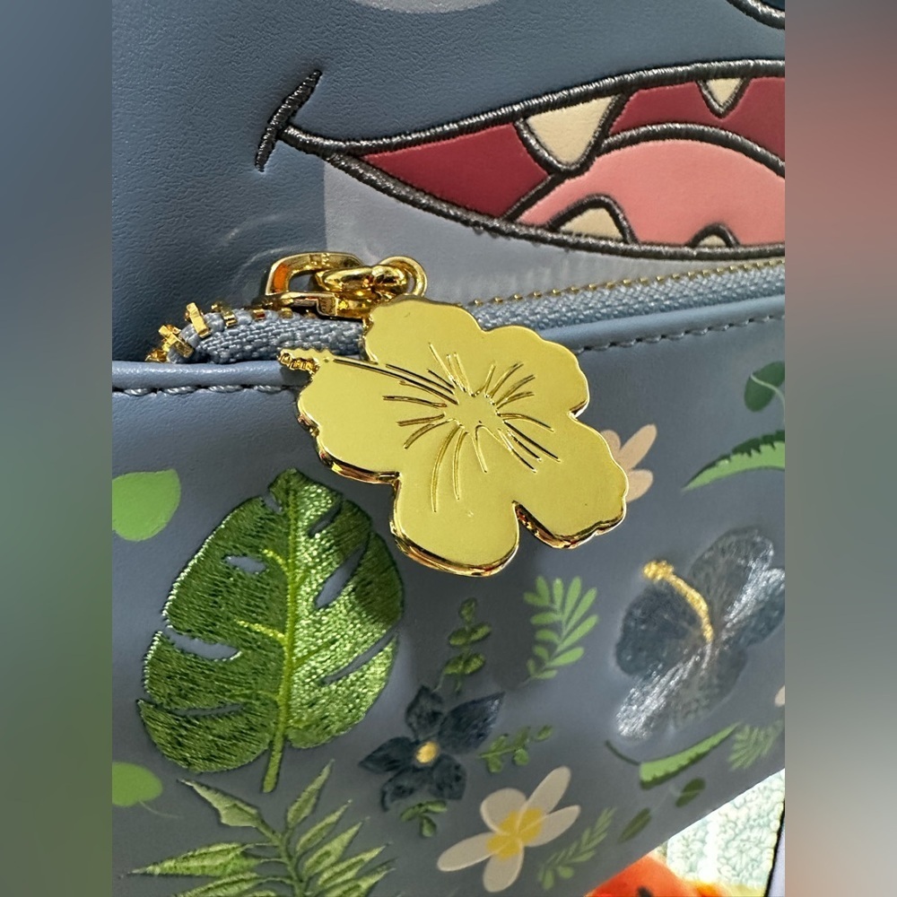 LOUNGEFLY DISNEY STITCH FLORAL COSPLAY MINI BACKPACK - Picture 3 of 8